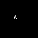 Figure 21. The letter "A" to be used in template matching