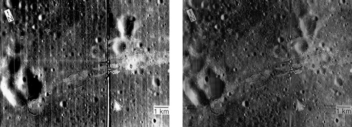 Figure 18. Original image in grayscale (left) and the filtered image (right)